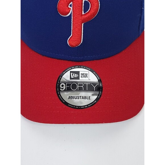 Philadelphia Phillies Blue & Red Hat One Size NewEra 9Forty Authentic New - Picture 6 of 10